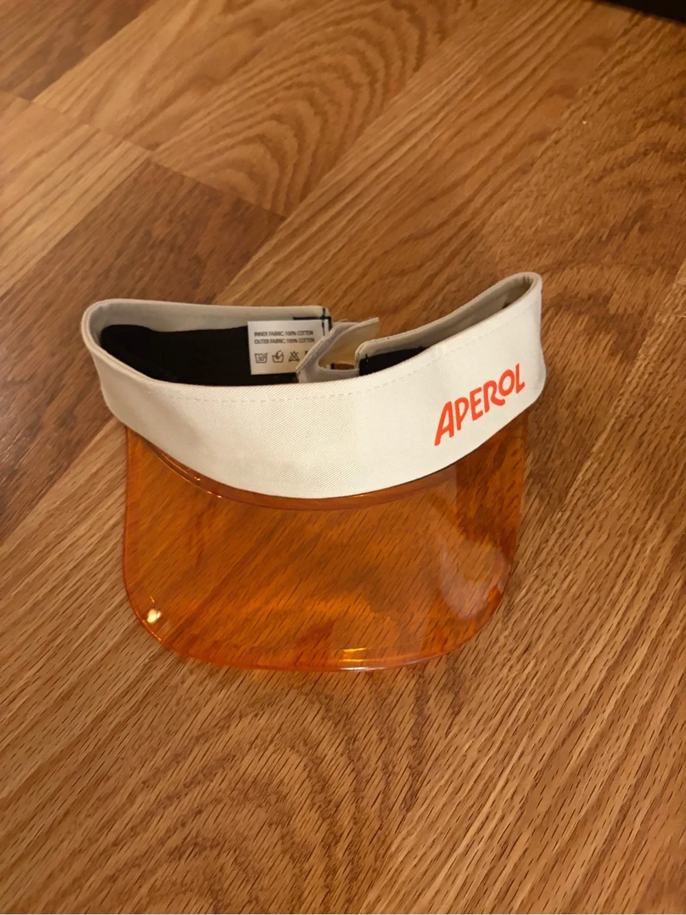 New Apperal spritz clear, orange visor hats-set of 2